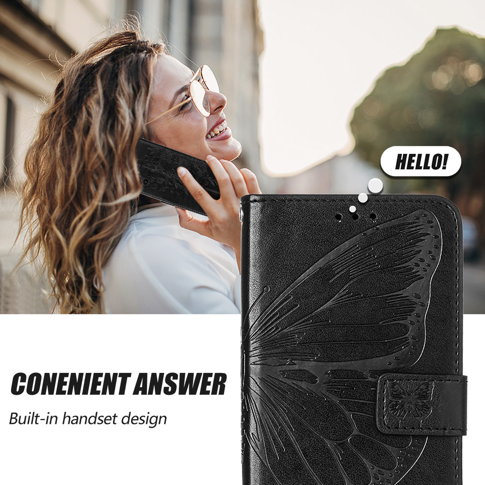 YB Imprinting Series-4 For Samsung Galaxy A25 5G A24 4G Wallet Stand Case Leather Butterfly Imprinted Phone Cover with Strap YB Imprinting Series-4 For Samsung Galaxy A25 5G A24 4G Wallet Stand Case Leather Butterfly Imprinted Phone Cover with Strap
